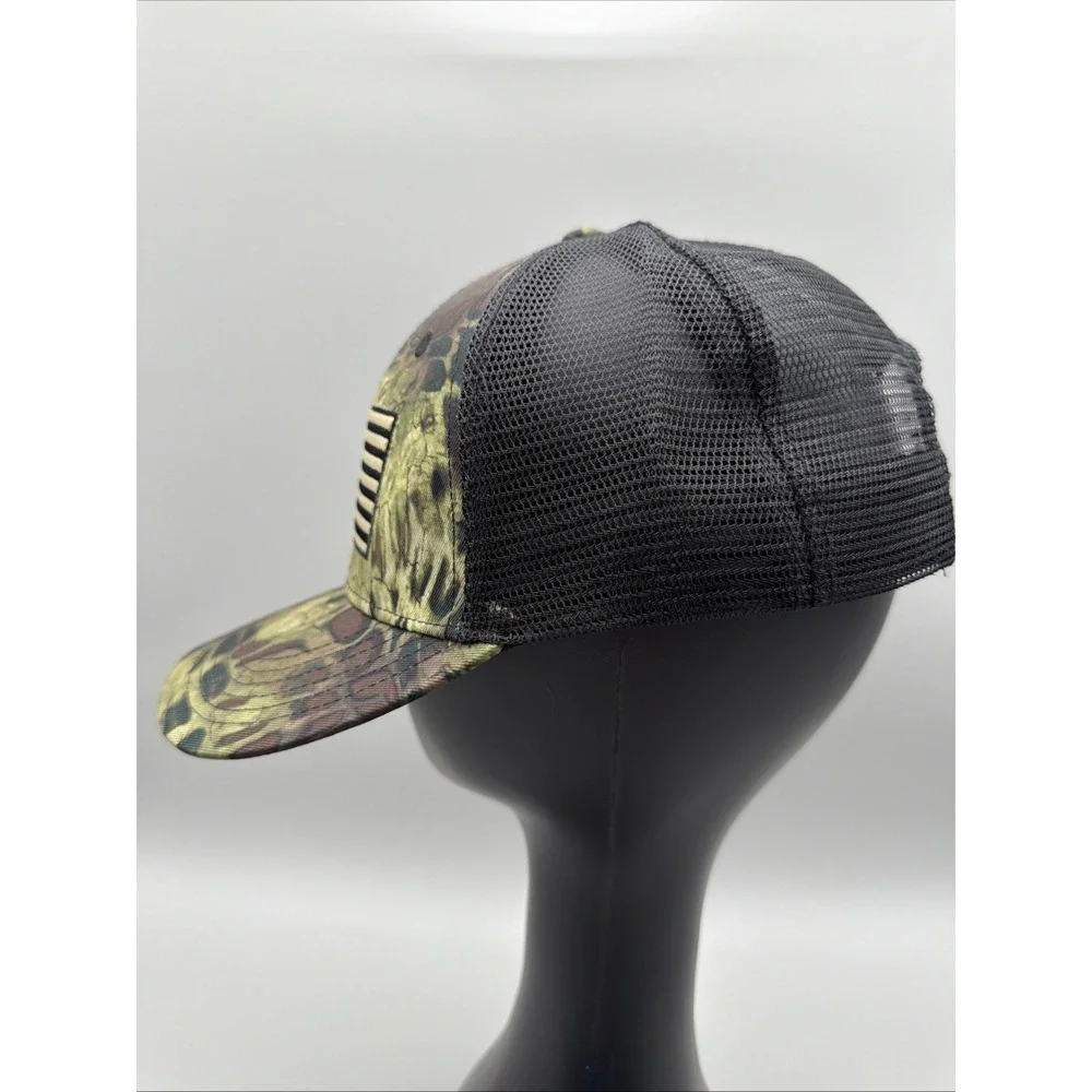 🇺🇸 American Flag Green Camo Trucker Hat SnapBack By Pugs